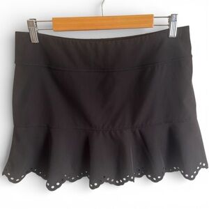 Vineyard Vines Performance Black Scallop Hem Active Tennis Skort Size S
